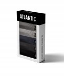 Bokserki męskie 5 PAR klasyczne BAWEŁNIANE szorty ATLANTIC 5BMH-007 - L