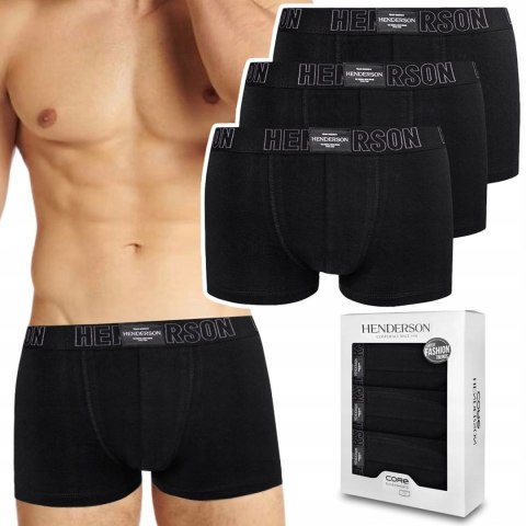 Bokserki męskie bawełniane HENDERSON RNAVE szorty 3-PAK - XL