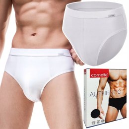 Slipy Męskie Klasyczne Majtki Bawełniane CORNETTE AUTHENTIC Białe - XL