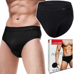 Slipy Męskie Klasyczne Majtki Bawełniane CORNETTE AUTHENTIC Czarne - XXL