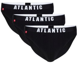 Slipy męskie 3 PARY sportowe ATLANTIC 3MP-094 czarne - M