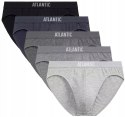Slipy męskie 5 PAR Sportowe Bawełniane Majtki ATLANTIC 5BMP-094 - XL