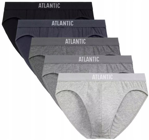 Slipy męskie 5 PAR Sportowe Bawełniane Majtki ATLANTIC 5BMP-094 - XL