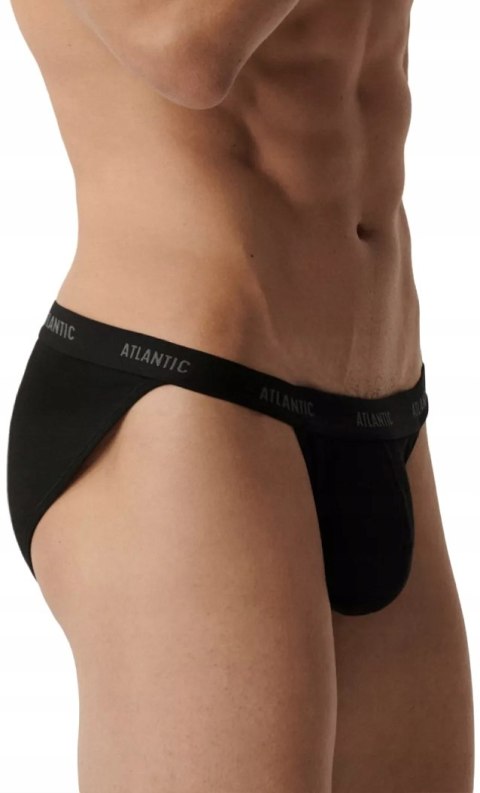 Slipy męskie TANGA 3 PARY skąpe majtki bawełniane ATLANTIC 3BMP-1582 - XXL