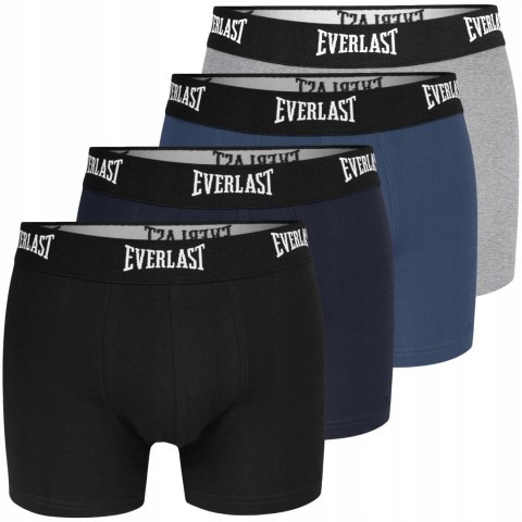Bokserki Męskie Sportowe 4-PAK Dopasowane Bawełniane Szorty EVERLAST - XXL