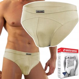 Slipy Męskie Klasyczne Majtki z Modalu SESTO SENSO SM03 Beżowe - XL