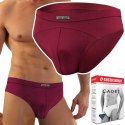 Slipy Męskie Klasyczne Majtki z Modalu SESTO SENSO SM03 Bordowe - XXL
