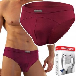 Slipy Męskie Klasyczne Majtki z Modalu SESTO SENSO SM03 Bordowe - XL