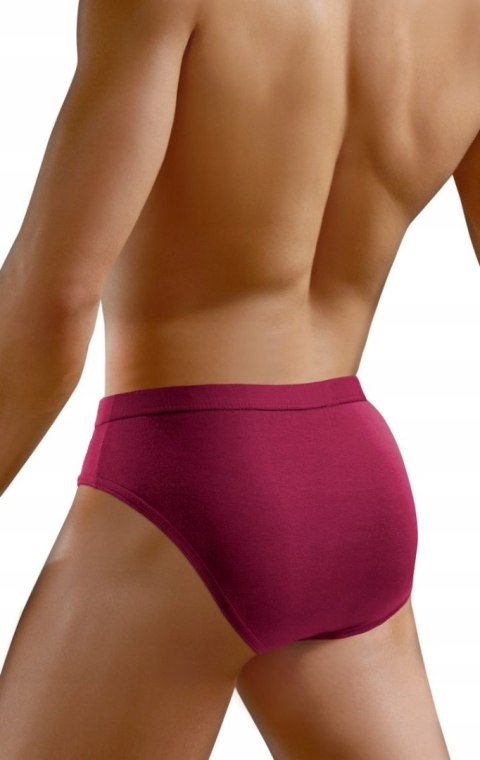 Slipy Męskie Klasyczne Majtki z Modalu SESTO SENSO SM03 Bordowe - L