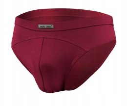 Slipy Męskie Klasyczne Majtki z Modalu SESTO SENSO SM03 Bordowe - M