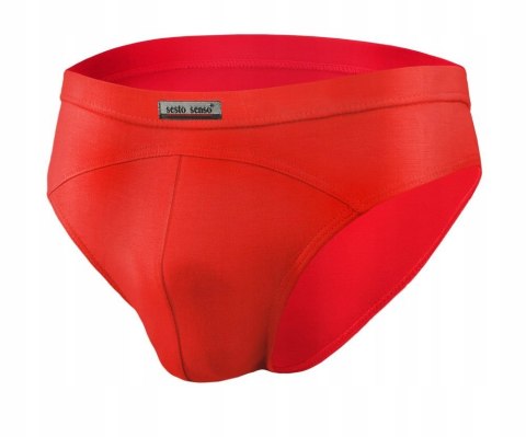 Slipy Męskie Klasyczne Majtki z Modalu SESTO SENSO SM03 Czerwone - XL