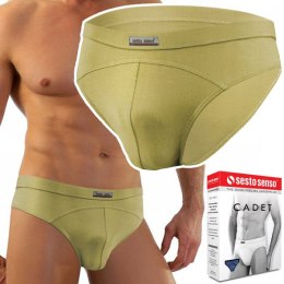Slipy Męskie Klasyczne Majtki z Modalu SESTO SENSO SM03 Oliwkowe - XL