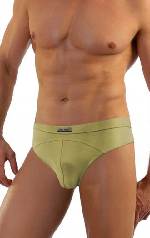 Slipy Męskie Klasyczne Majtki z Modalu SESTO SENSO SM03 Oliwkowe - L