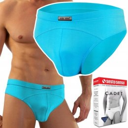 Slipy Męskie Klasyczne Majtki z Modalu SESTO SENSO SM03 Turkusowe - XL