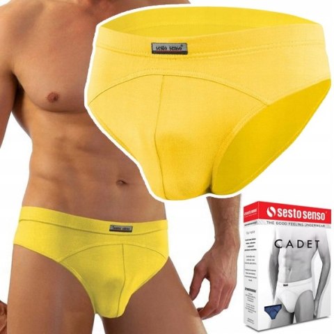 Slipy Męskie Klasyczne Majtki z Modalu SESTO SENSO SM03 Żółte - XXL