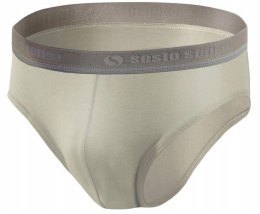 Slipy Męskie Sportowe Majtki Bawełniane SESTO SENSO SM05 Beżowe - M