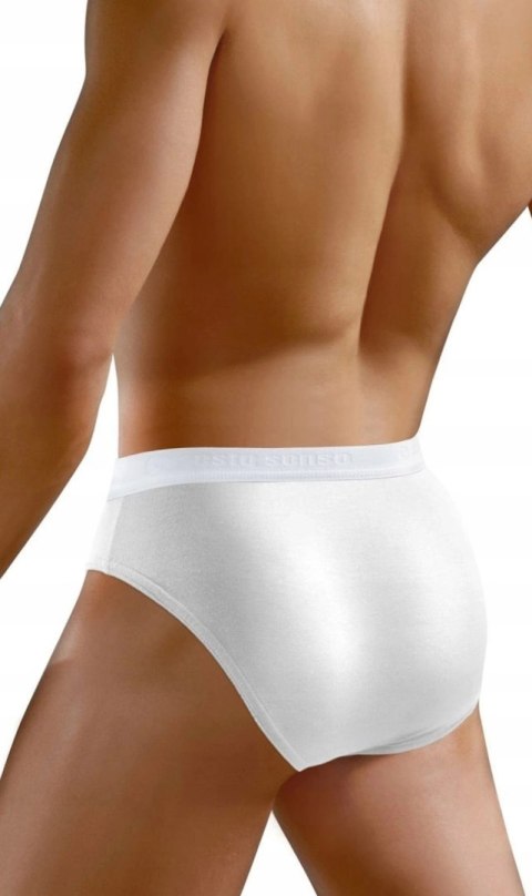 Slipy Męskie Sportowe Majtki Bawełniane SESTO SENSO SM05 Białe - XL