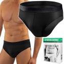 Slipy Męskie Sportowe Majtki Bawełniane SESTO SENSO SM05 Czarne - XXL