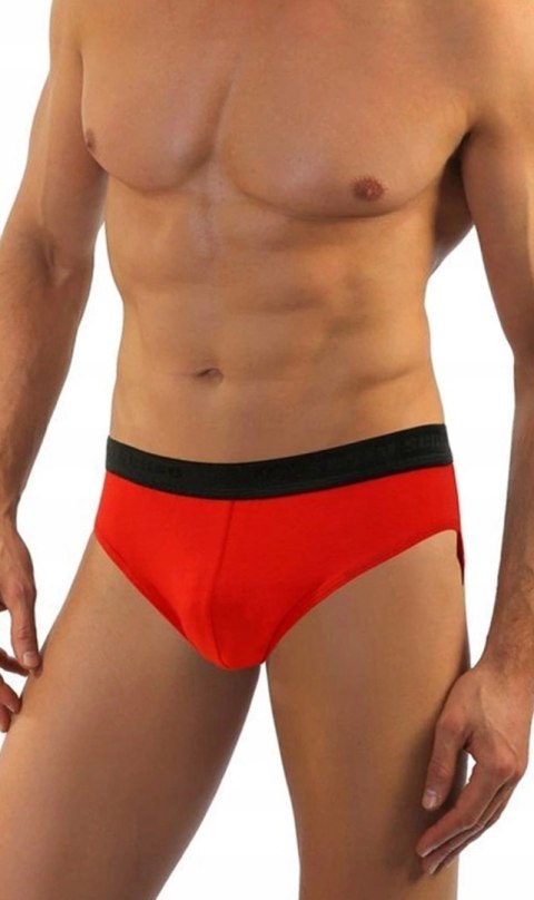 Slipy Męskie Sportowe Majtki Bawełniane SESTO SENSO SM05 Czerwone - XXL