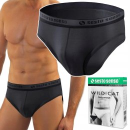 Slipy Męskie Sportowe Majtki Bawełniane SESTO SENSO SM05 Grafitowe - XL