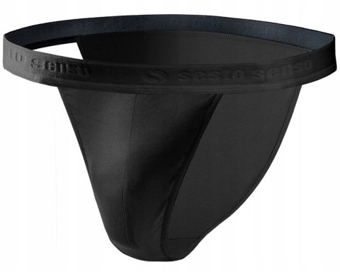 Slipy Męskie Tanga Odkryte Majtki Bawełniane SESTO SENSO SM04 Czarne - XL Slipy Męskie Tanga Odkryte Majtki Bawełniane SESTO SENSO SM04 Czarne - XL