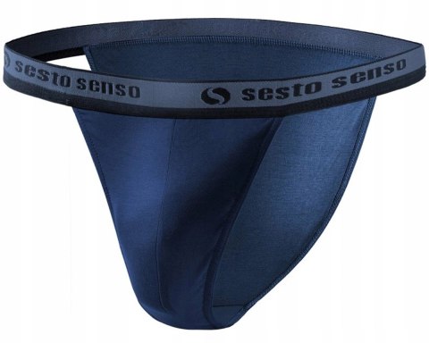 Slipy Męskie Tanga Odkryte Majtki Bawełniane SESTO SENSO SM04 Granatowe XL Slipy Męskie Tanga Odkryte Majtki Bawełniane SESTO SENSO SM04 Granatowe XL