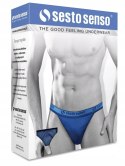 Slipy Męskie Tanga Odkryte Majtki Bawełniane SESTO SENSO SM04 Jeans - XXL