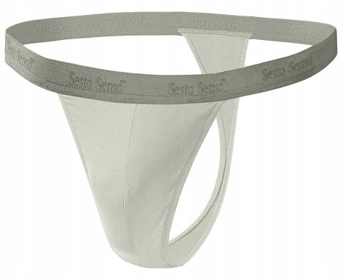 Stringi Męskie Wygodne Majtki Bawełniane SESTO SENSO STM01 Beżowe - L