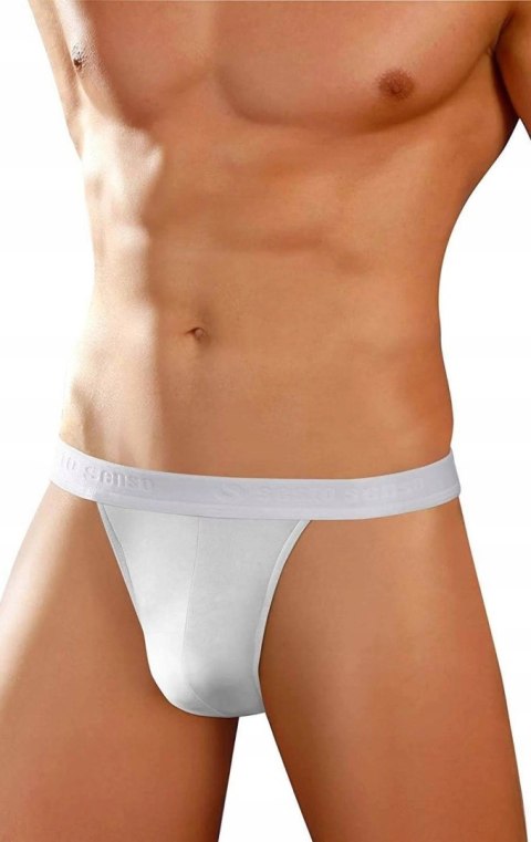 Stringi Męskie Wygodne Majtki Bawełniane SESTO SENSO STM01 Białe - XXL