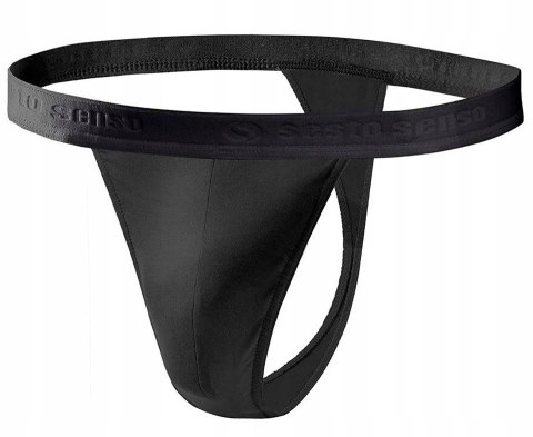 Stringi Męskie Wygodne Majtki Bawełniane SESTO SENSO STM01 Czarne - M