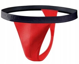 Stringi Męskie Wygodne Majtki Bawełniane SESTO SENSO STM01 Czerwone - XL