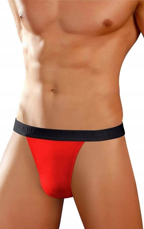 Stringi Męskie Wygodne Majtki Bawełniane SESTO SENSO STM01 Czerwone - L