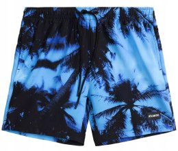 Kąpielówki Męskie Hawajskie Szorty Plażowe z Nadrukiem Palmy ATLANTIC - XXL