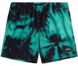 Kąpielówki Męskie Hawajskie Szorty Plażowe z Nadrukiem Palmy ATLANTIC - XL