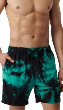 Kąpielówki Męskie Hawajskie Szorty Plażowe z Nadrukiem Palmy ATLANTIC - XL