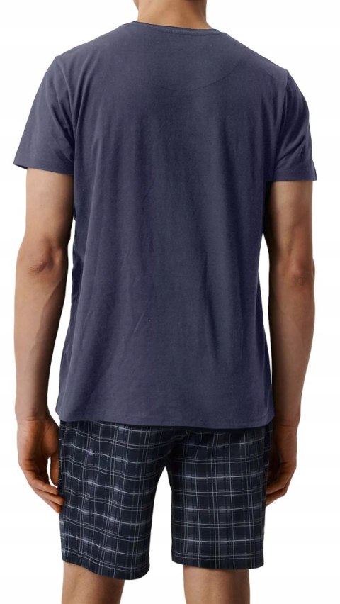 Piżama Męska 100% BAWEŁNA Krótka Letnia z Guzikami ATLANTIC NMP-380 - XXL Piżama Męska 100% BAWEŁNA Krótka Letnia z Guzikami ATLANTIC NMP-380 - XXL