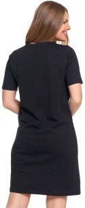 Sukienka Damska 100% Bawełna z Krótkim Rękawem Prosta Elegancka MORAJ - XXL