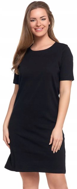Sukienka Damska 100% Bawełna z Krótkim Rękawem Prosta Elegancka MORAJ - XL