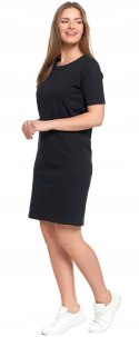 Sukienka Damska 100% Bawełna z Krótkim Rękawem Prosta Elegancka MORAJ - XL