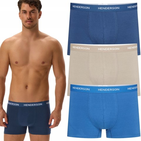 Bokserki męskie 3-PAK Szorty Sportowe z Dłuższą Nogawką HENDERSON - XL