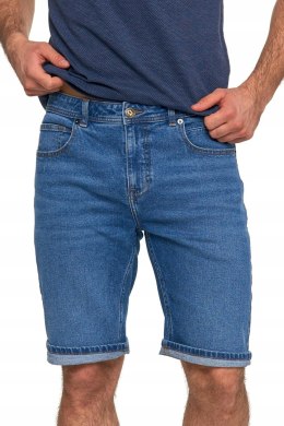 Spodenki jeansowe męskie klasyczne SZORTY JEANSY do kolan na lato MORAJ 3XL
