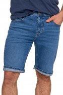 Spodenki jeansowe męskie klasyczne SZORTY JEANSY do kolan na lato MORAJ 3XL