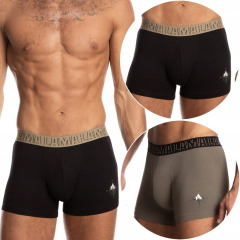 Bokserki Męskie 2 PARY Majtki Bawełniane Modne Eleganckie Wygodne LAMA - XL