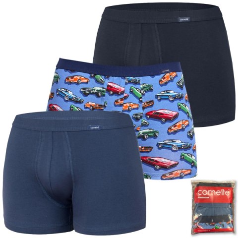 Bokserki Męskie Dopasowane 3-PAK Bawełniane Szorty CORNETTE 946/02 - XL