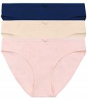Figi Damskie Bikini Bawełniane 3-PAK Majtki z Kokardką HENDERSON 37270 - L