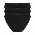 Figi Damskie Bikini Bawełniane 3-PAK Majtki z Kokardką HENDERSON 37270 - M