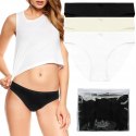 Figi Damskie Bikini Bawełniane 3-PAK Majtki z Kokardką HENDERSON 37270 - S