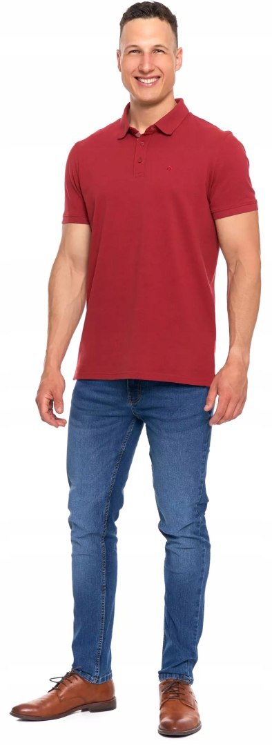 Koszulka POLO męska bawełniana Elegancka Modna Polówka T-shirt MORAJ - L