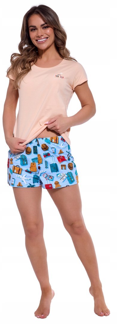 Piżama Damska 100% BAWEŁNA Letnia Krótki Rękaw Szorty CORNETTE 628/300 XXL Piżama Damska 100% BAWEŁNA Letnia Krótki Rękaw Szorty CORNETTE 628/300 XXL