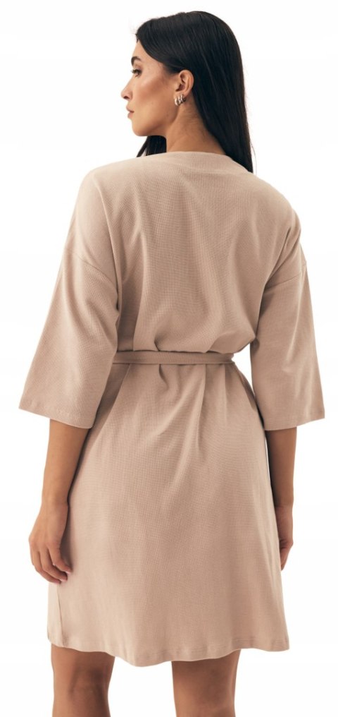 Elegancki Szlafrok Damski 100% BAWEŁNA Wiązany w Pasie Długi HENDERSON - M Elegancki Szlafrok Damski 100% BAWEŁNA Wiązany w Pasie Długi HENDERSON - M